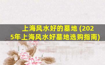 上海风水好的墓地 (2025年上海风水好墓地选购指南)